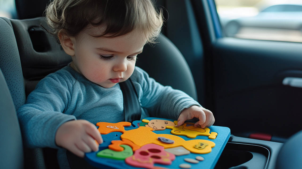 Арсенал игрушек у ребенка в машине