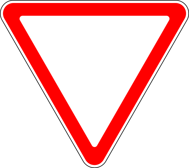Дорожный знак Уступи дорогу