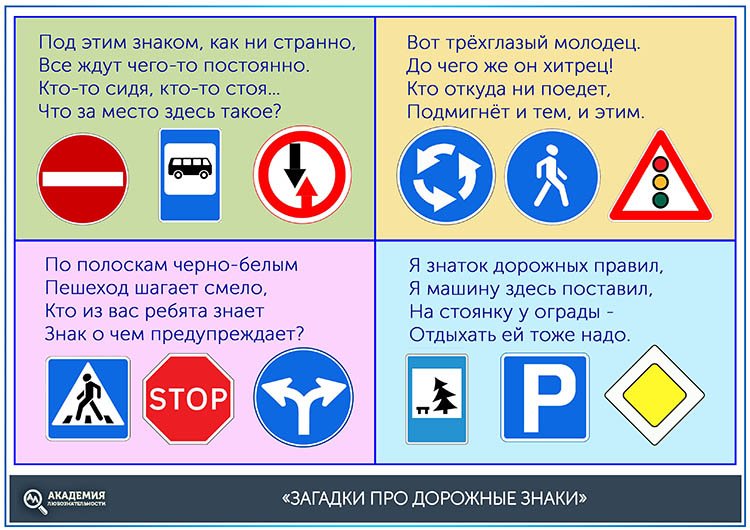 Загадки для детей про дорожные знаки 1