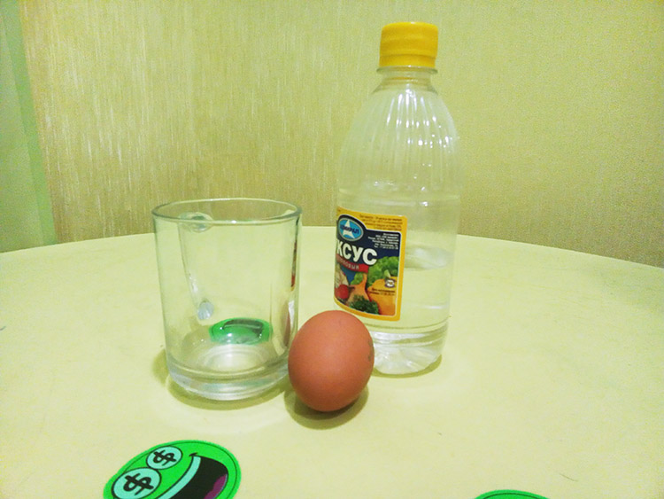Опыт Резиновое яйцо. Шаг 1